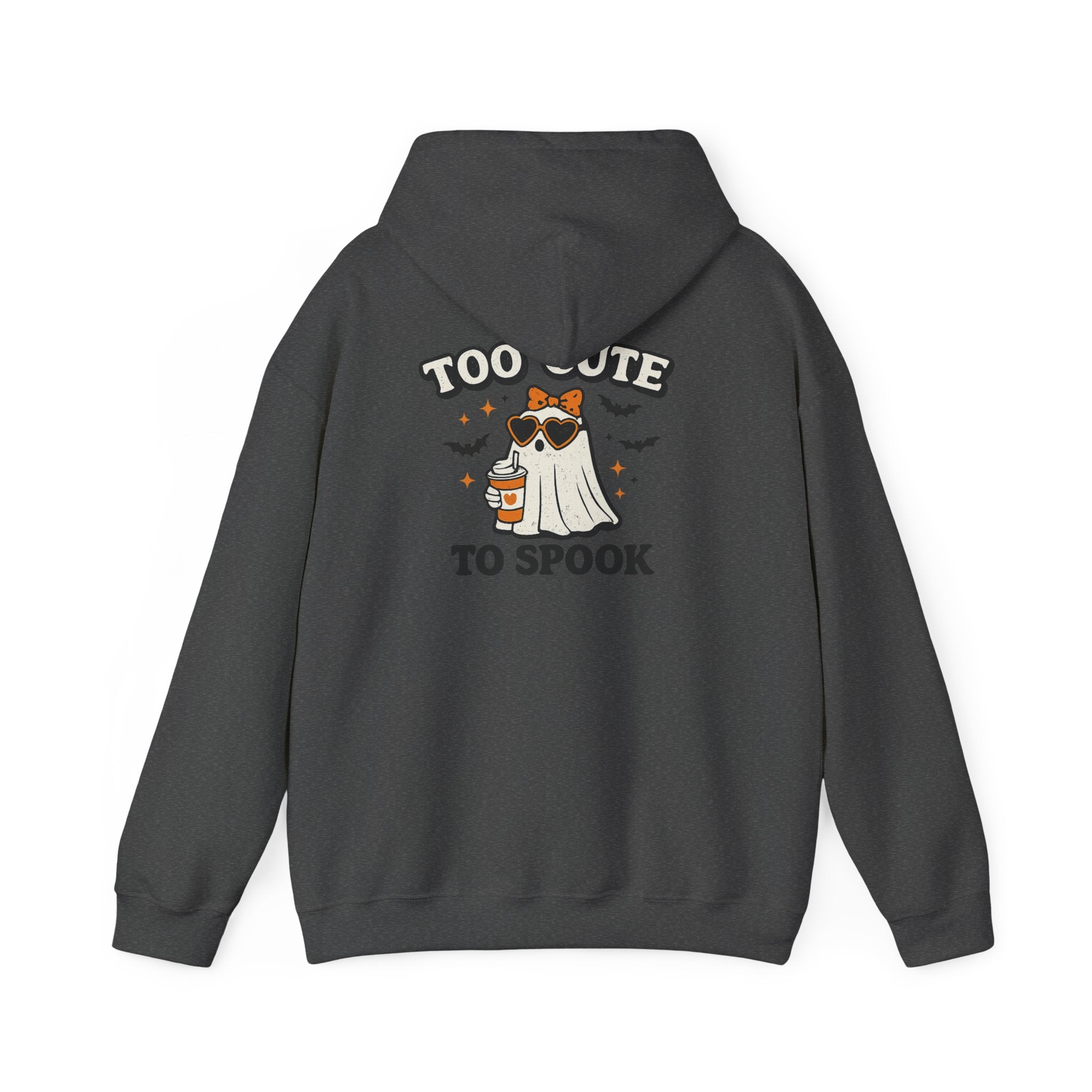 Too Cute to Spook Hoodie — Halloween Ghost Dog Pullover ("Boo")