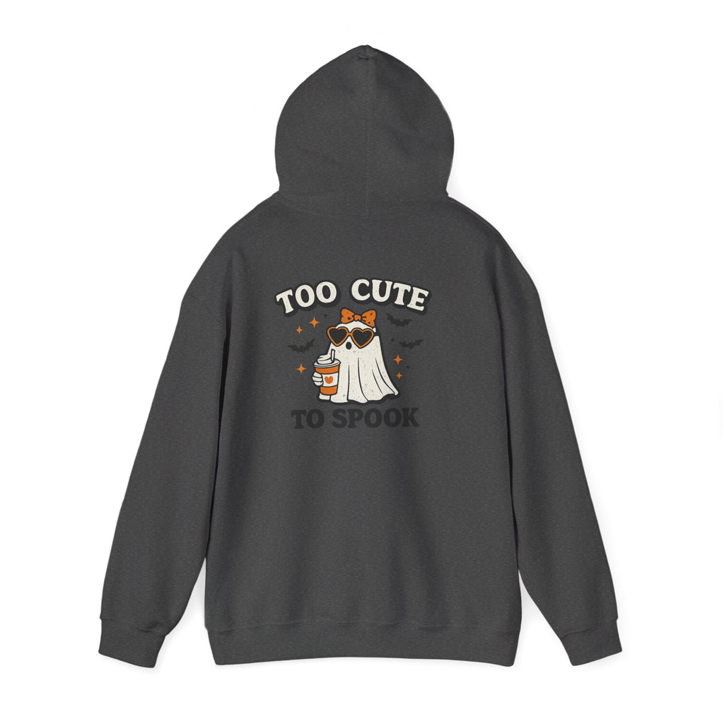 Too Cute to Spook Hoodie — Halloween Ghost Dog Pullover ("Boo")
