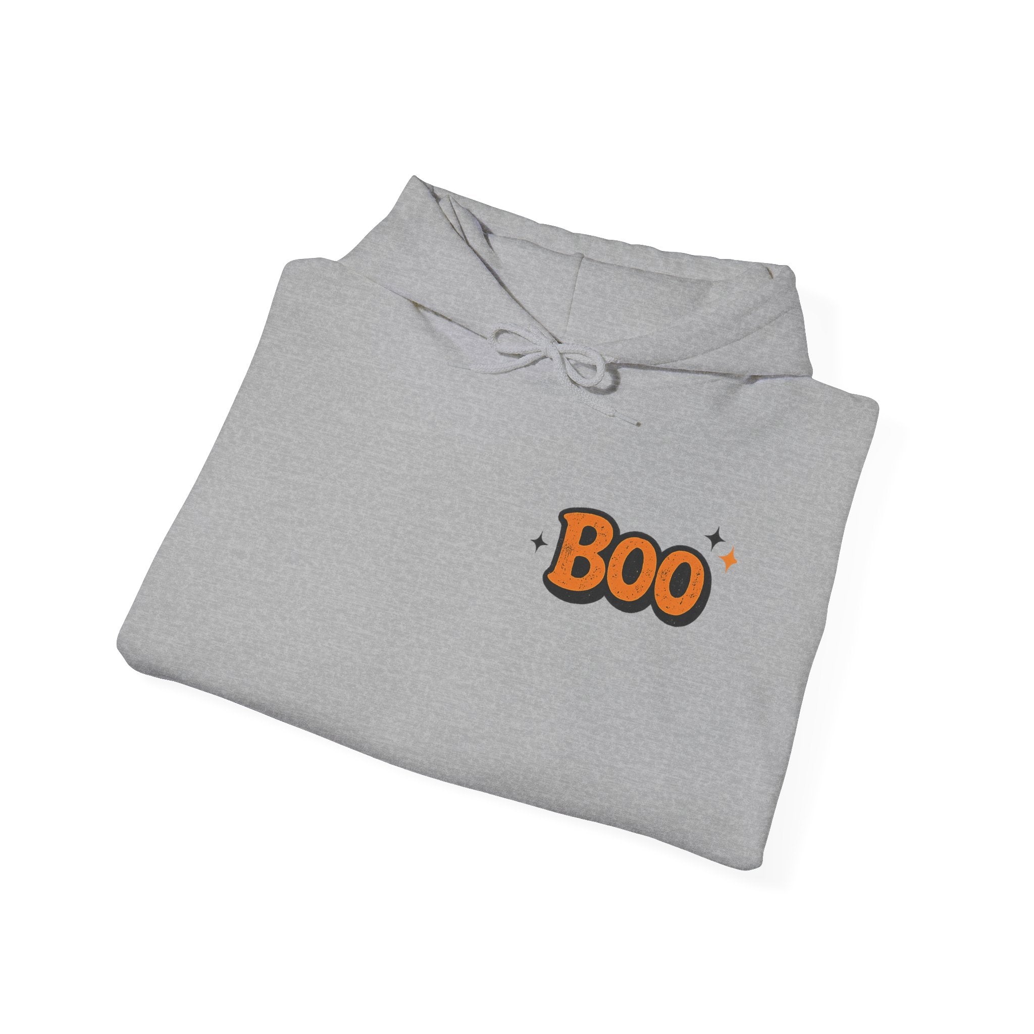 Too Cute to Spook Hoodie — Halloween Ghost Dog Pullover ("Boo")