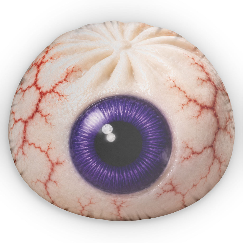 Purple Eyeball Plush Pillow — Novelty Shaped Decorative Cushion for Halloween & Gag Gifts