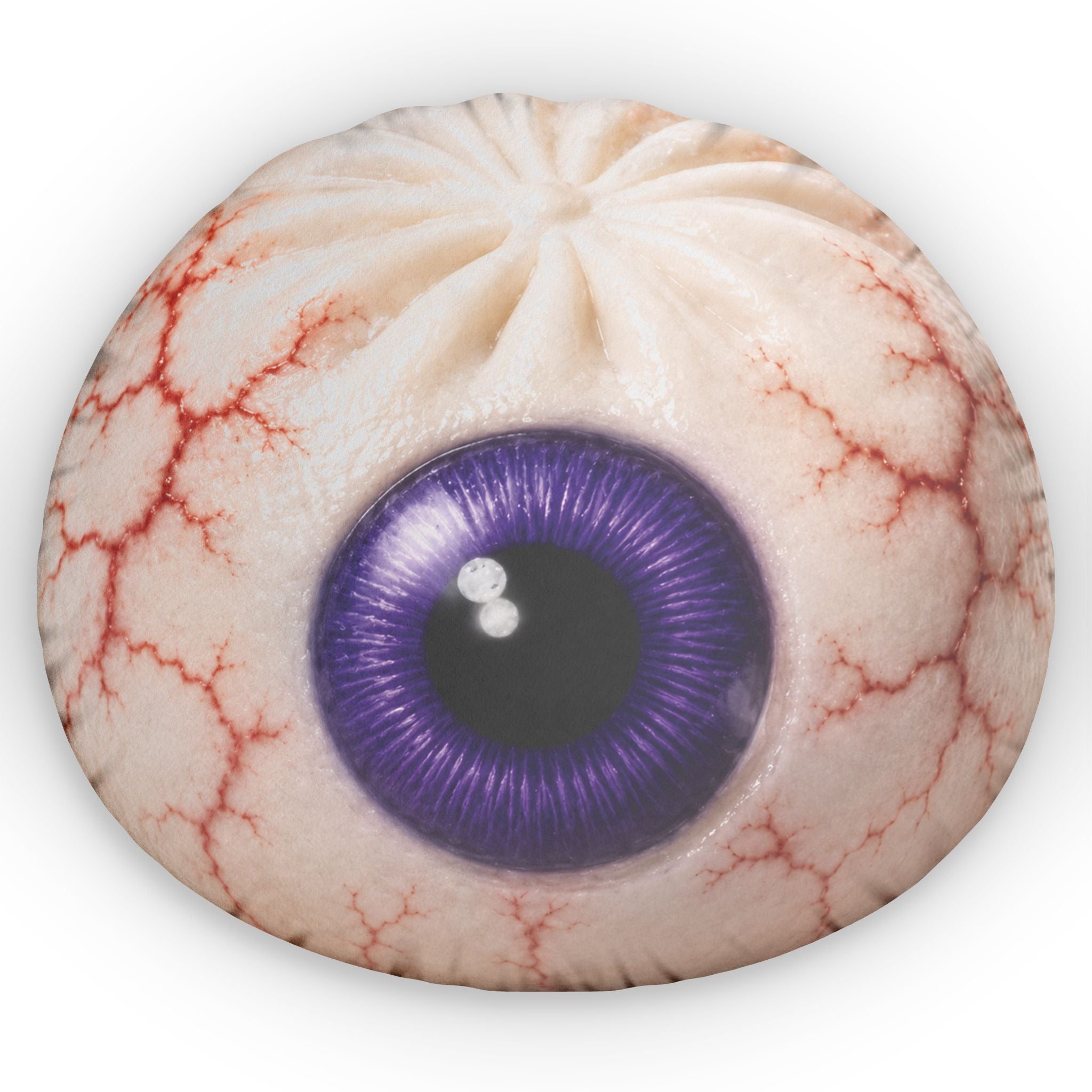 Purple Eyeball Plush Pillow — Novelty Shaped Decorative Cushion for Halloween & Gag Gifts